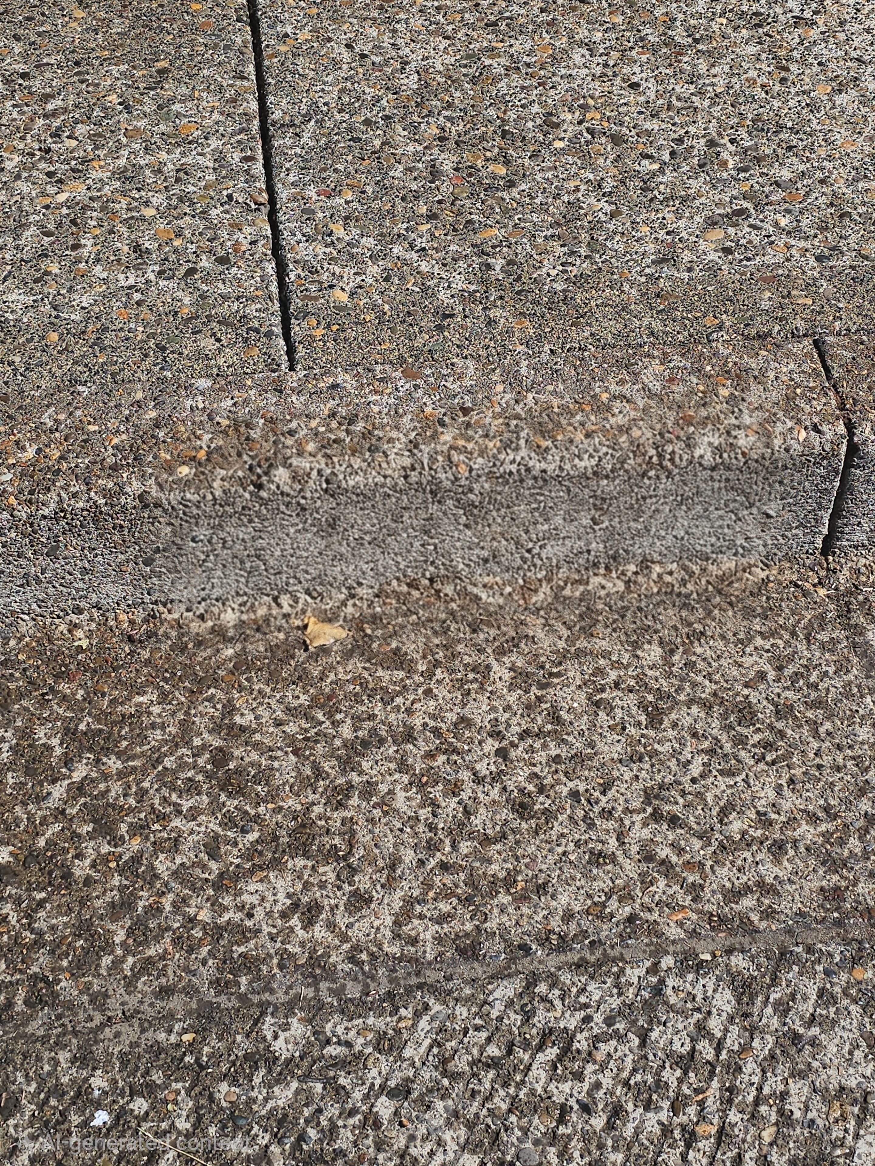 Plain gray curb before painting