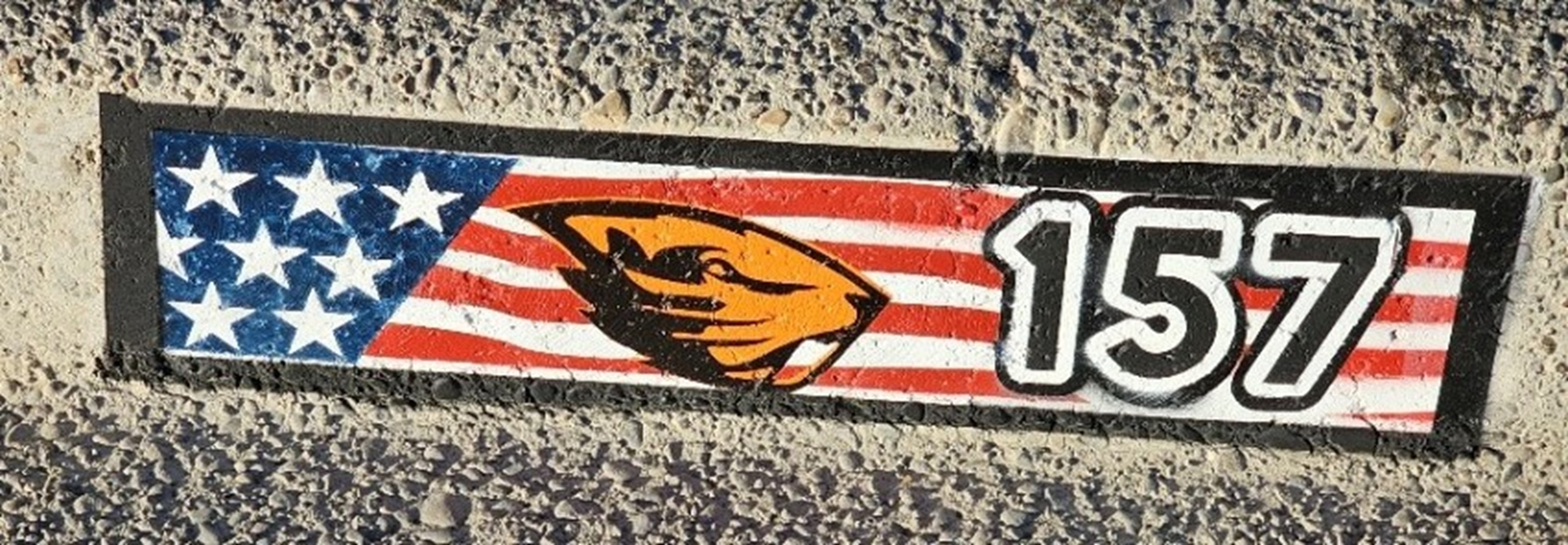 Street number curb art stencil